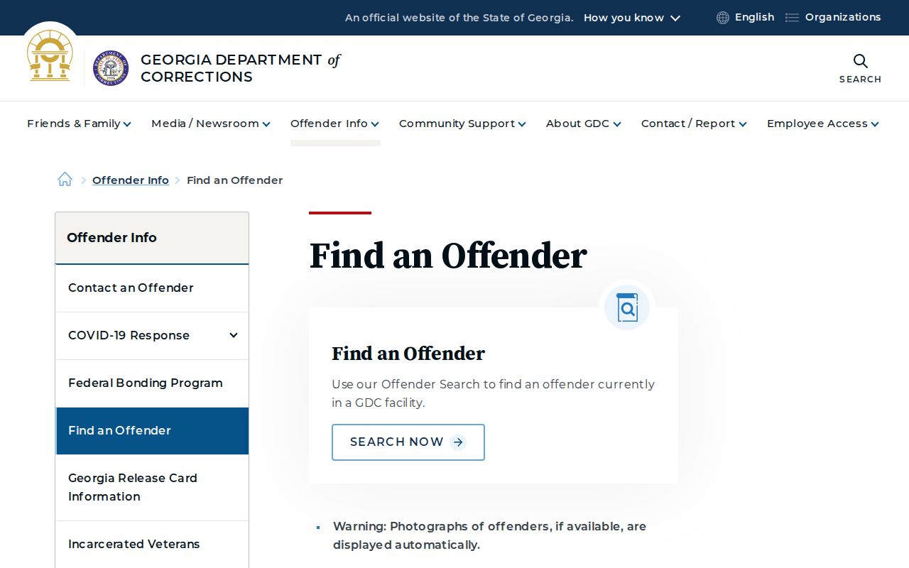 Georgia Department of Corrections offender search for Hart County cases